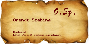 Orendt Szabina névjegykártya