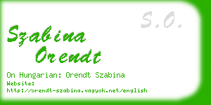 szabina orendt business card